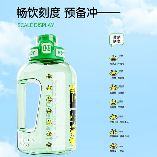 【青岛啤酒博物馆联名】吸啤笑脸吨吨桶大容量防摔运动开学军训健身户外补水吨吨 商品图2