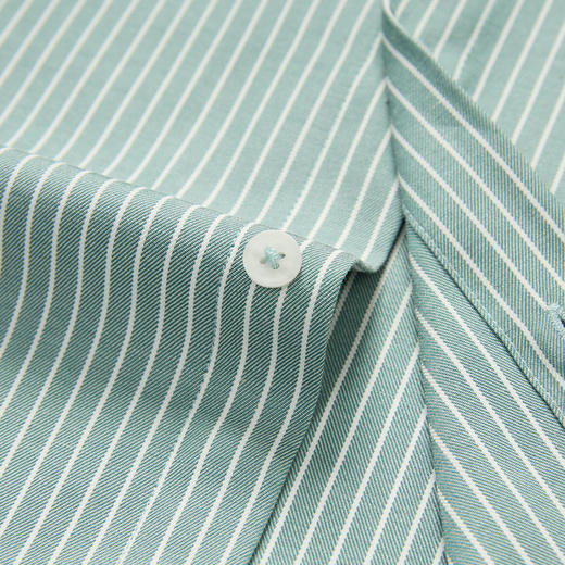 刺绣款｜罗蒙秋季男装长袖衬衫男士商务休闲百搭竖条纹衬衣男开衫 商品图11