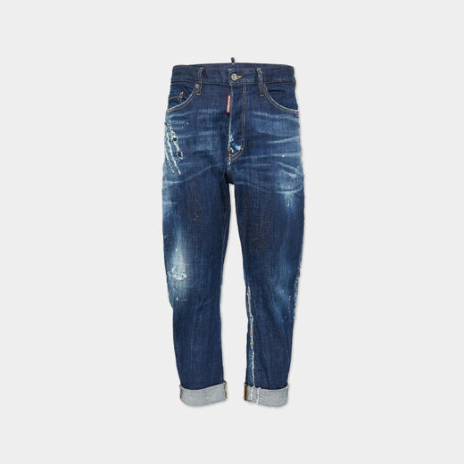 【一】DSQUARED2 男士 Bro  棉质休闲牛仔裤 蓝色 S74LB1558 S30342 470 商品图0