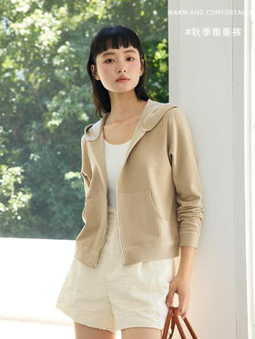 【秋款上新】秋季女款韩系带帽衫 连帽设计 双侧口袋 质感细腻柔软 软糯亲肤 显瘦百搭