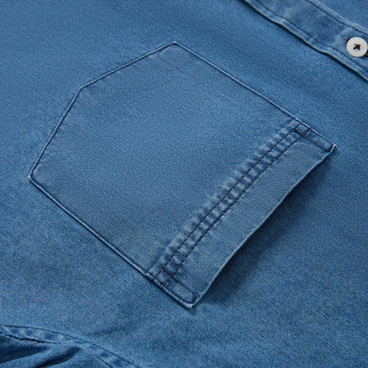 100棉｜罗蒙秋冬厚款牛仔衬衣外套男士休闲百搭衫长袖衬衫上衣
 商品图5