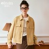 OLrain欧芮儿卡其色工装短外套女秋季2024新款宽松休闲仿皮绒上衣 商品缩略图0