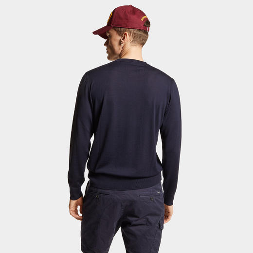 【一】DSQUARED2 男士“D2”刺绣徽标羊毛针织衫 蓝色 S74HA1442 S18310 477 商品图2