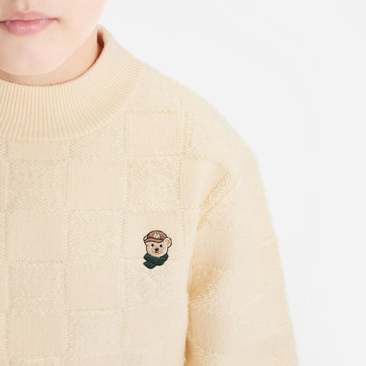 【秒】【特】【MQD】童装男童毛衣冬季新款棋盘格休闲加厚保暖儿童针织衫上衣 商品图2