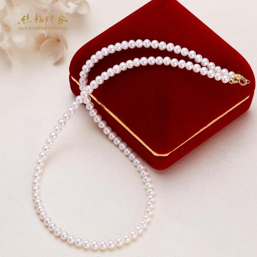 爆款珍珠小米baby链冷白光强光长度45cm 18k金3-4mm 商品图1