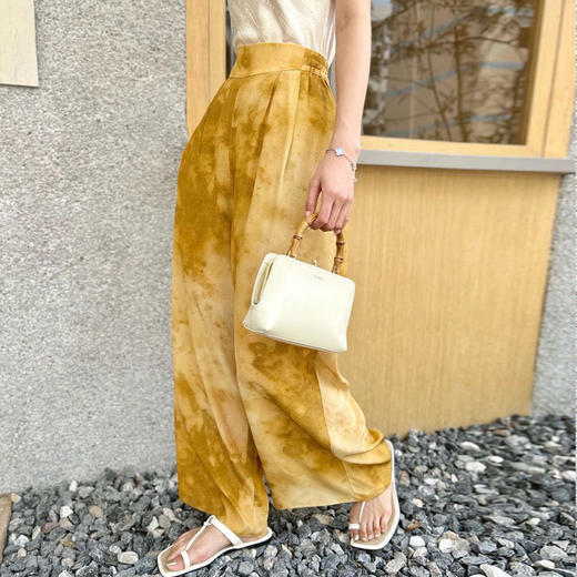 顺丰包邮 洛诗琳原创100桑蚕丝休闲裤2024新款气质高腰真丝裤 0071 商品图2