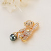 幸福小熊海水大溪地珍珠胸针 大溪地黑珍珠9mm 商品缩略图3