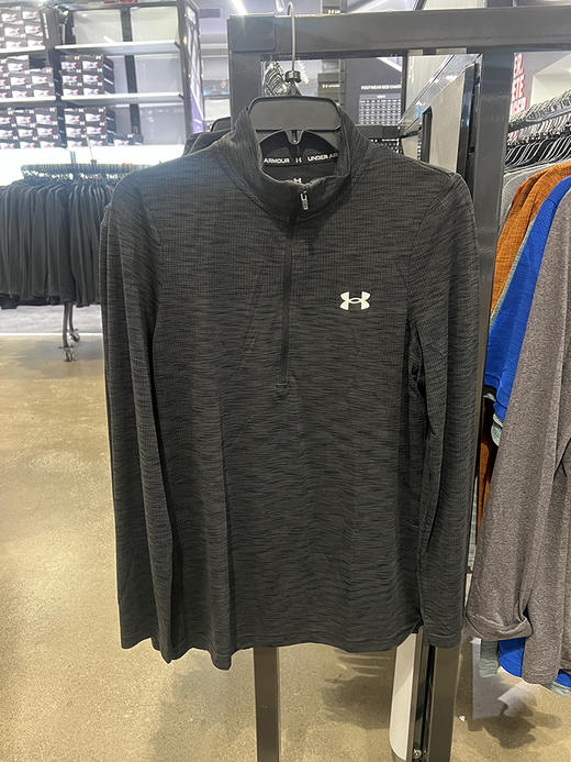 Under Armour/安德玛 男士半拉链立领运动套头透气长袖T恤 商品图1