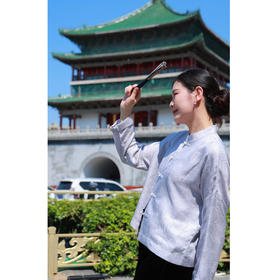 【抖音专属】新中式上衣（2481003-暮山紫）