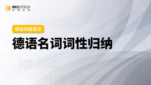 【语法】德语名词词性总结 商品图0