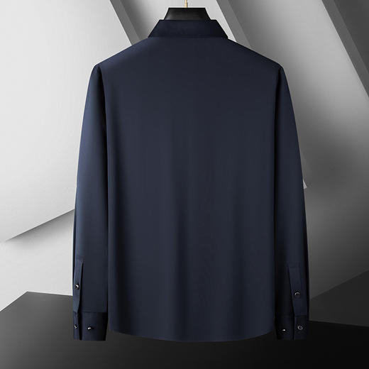 【高弹】【巴西领】【新款DDA】大依优型大码男装高弹长袖衬衫商务休闲上衣加肥加大胖子舒适打底 商品图6