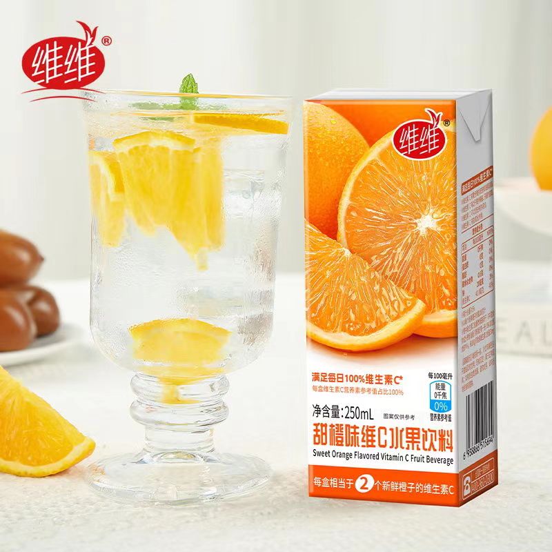 维维 甜橙味维C水果饮料【250ml*6盒】