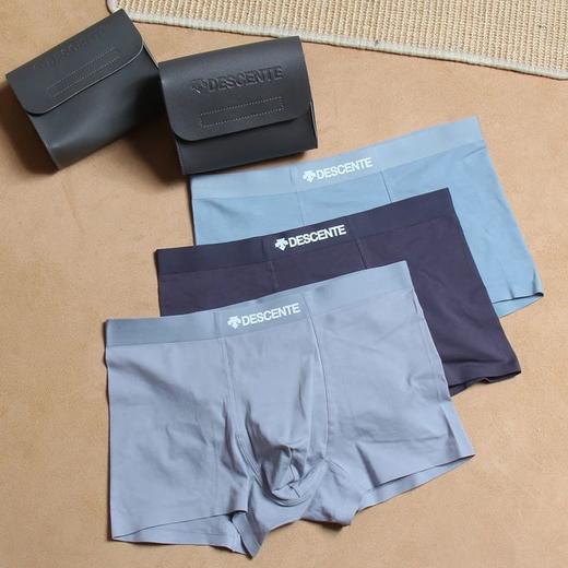 迪家纯棉60支无痕压胶5A级抑菌男士平角内裤 商品图0