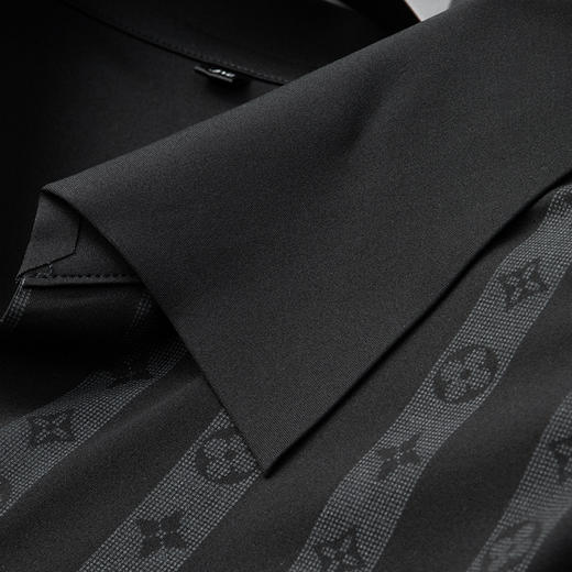 【高弹】【巴西领】【新款DDA】大依优型大码男装高弹长袖衬衫商务休闲上衣加肥加大胖子舒适打底 商品图5