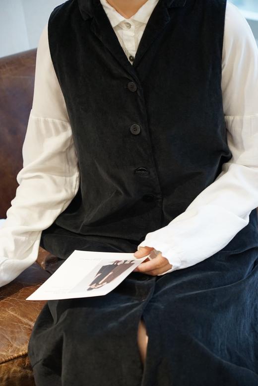 ALBUM DI FAMIGLIA 天鹅绒长款无袖背心裙连衣裙(棉衬里) 商品图6