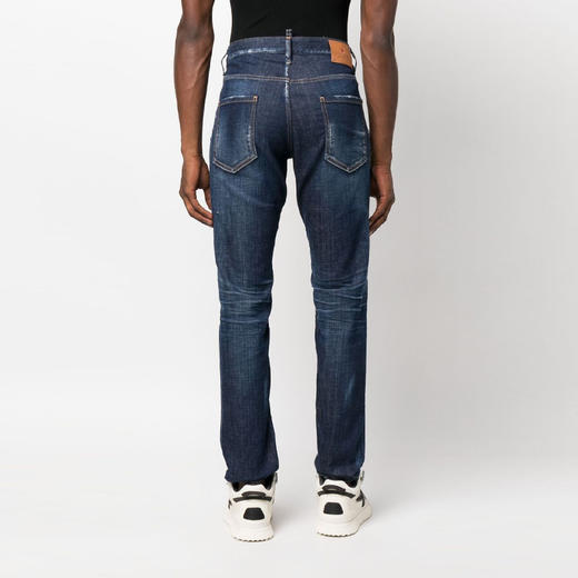【二】DSQUARED2 男士 Cool Guy  徽标贴片棉质休闲牛仔裤 蓝色 S74LB1315 S30342 470 商品图2