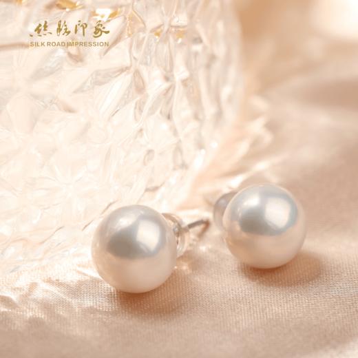 爆款大点位时尚冷白光气质简约优雅珍珠耳饰素钉6-7mm S925银 商品图0