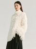 LIYIHAN 24秋冬粗毛线高领套头针织慵懒毛衣白色毛衫厚款宽松休闲 商品缩略图0