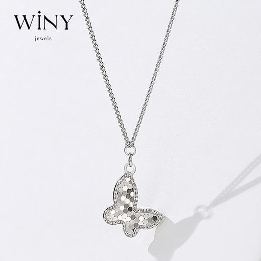 Winy925纯银梦幻蝶舞项链送女友闺蜜节日生日礼物 商品图0