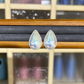 青云圆影 | 水滴·极光马贝珍珠耳钉