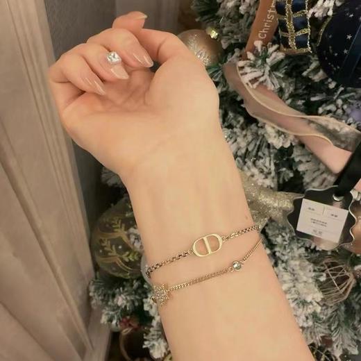迪奥CD星星水钻双层细链子手链（UY*XTY） 商品图3