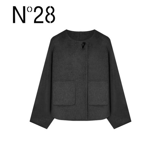 N°28 气质时尚设计感大衣优雅短款毛呢外套温暖围脖设计8A52D706  商品图3