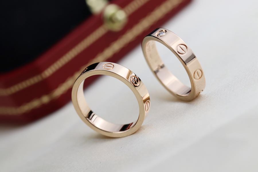 卡地亚-宽版，窄版经典love螺丝1钻/无钻戒指（SJ）