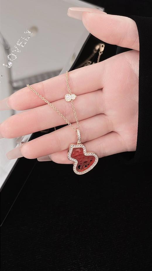 麒麟红玛瑙蕾丝葫芦吊坠项链（SJ） 商品图0
