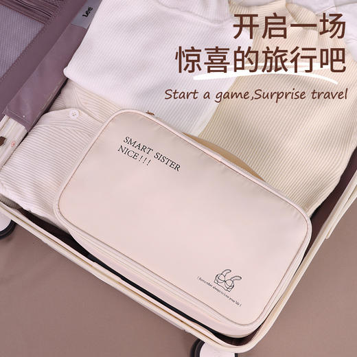 三合一大容量内衣双层分隔收纳包便携分装袋（4-906） 商品图3
