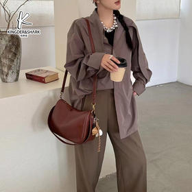 经典鲨2024年秋季新款纯色气质百搭单肩包腋下包KGB05-D385211