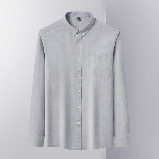 【100棉 多色】罗蒙秋季男装长袖衬衫男士休闲百搭时尚简约衬衣男 商品图4