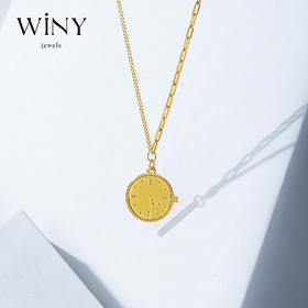 Winy925纯银时光机项链送女友闺蜜节日生日礼物