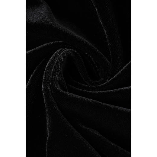 剩S 【现货】米思阳2026春季新款赫本风复古高级感丝绒连衣裙气质小黑裙女4090 商品图3