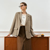 OLrain欧芮儿卡其色短外套女秋季2024年新款通勤高级感百搭西装 商品缩略图3
