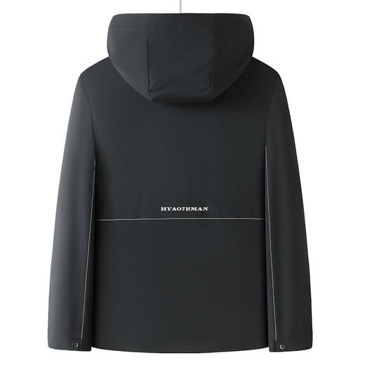 【可拆卸帽】【新款DLS】大依优型大码连帽夹克外套加肥加大肥佬休闲上衣男士胖子 商品图1