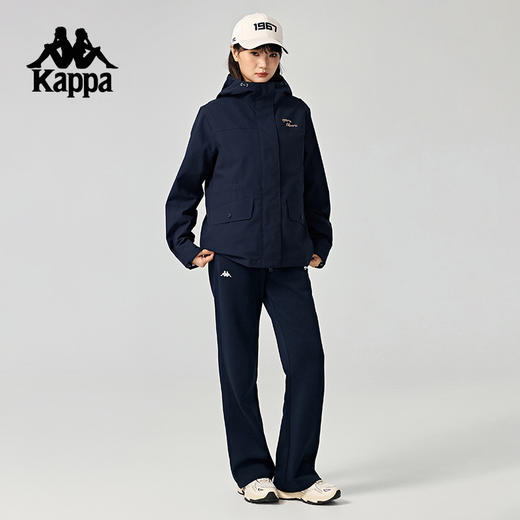 Kappa卡帕背靠背运动防风衣女2024新款秋户外防泼水梭织上衣外套K0E82FJ41 商品图4