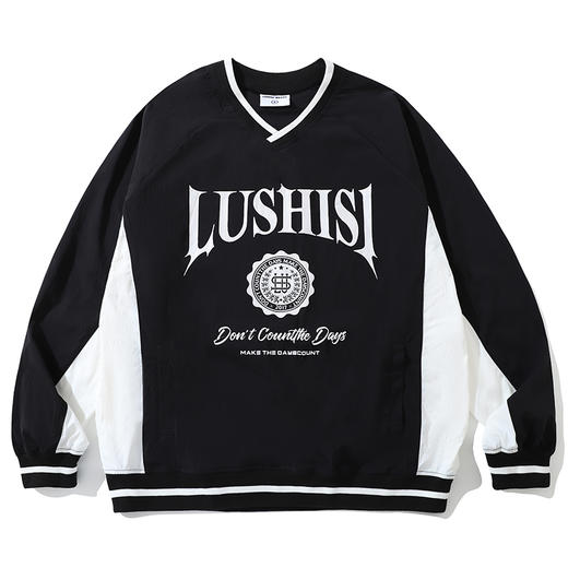 LUSHISI【校园复古】主题美式休闲长袖薄款卫衣户外休闲肌理款秋款 商品图4