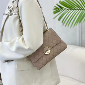 经典鲨2024年秋季新款时尚菱格单肩斜挎链条包KGB31-D388021