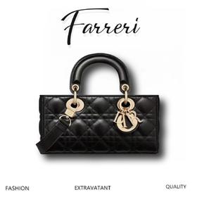 D家 LADY D-JOY 手袋 【羊皮藤格纹】戴妃横版D家