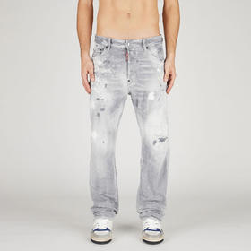 【一】DSQUARED2 男士 642棉质休闲牛仔裤 灰色 S74LB1599 S30260 852