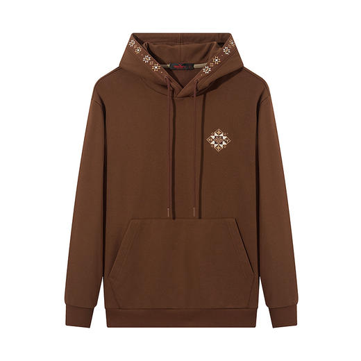 【非遗苗绣蝴蝶妈妈系列】柒牌卫衣男款连帽秋季新款时尚休闲上衣	127W70870 商品图4