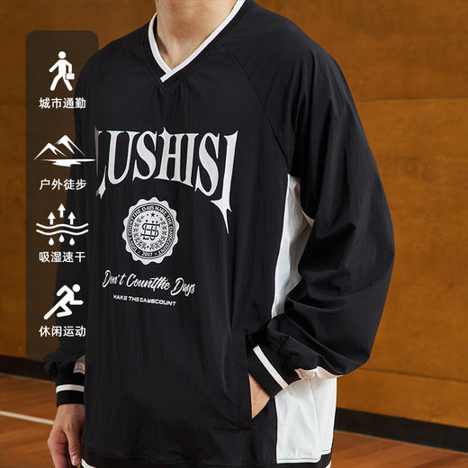 LUSHISI【校园复古】主题美式休闲长袖薄款卫衣户外休闲肌理款秋款 商品图1