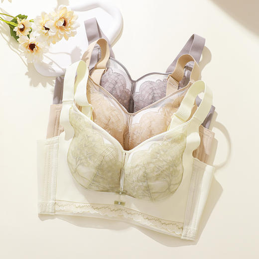 【大胸显小BC杯】熳洁儿 调整型文胸提拉侧收防下垂收副乳半抹胸内衣24761513 商品图8