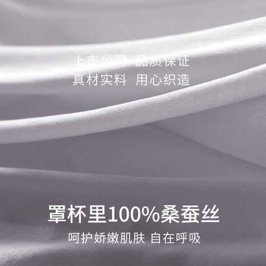 金三塔桑蚕丝光面无痕内衣新品女聚拢无钢圈舒适透气 运动文胸   NZFDC304 商品图4