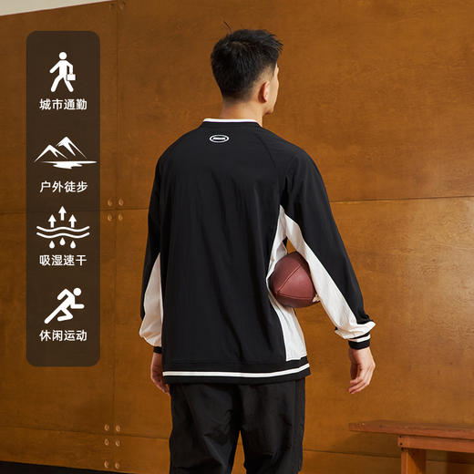 LUSHISI【校园复古】主题美式休闲长袖薄款卫衣户外休闲肌理款秋款 商品图2