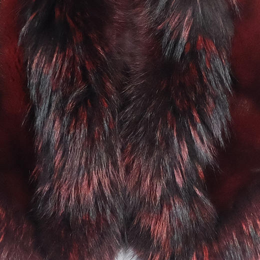 SIM GRACE优雅夫人进口整貂貂皮披肩，银狐毛皮草，秋冬宴会结婚礼服旗袍外搭斗篷 商品图4