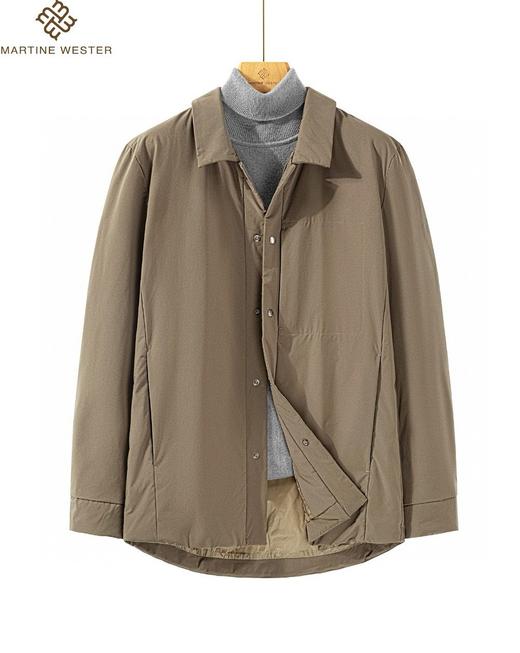 Martine Wester 男式舒乐特面料薄款衬衣领鹅绒服 11083599 商品图1