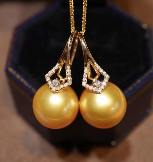 南洋金珍珠耳环 11.1mm 商品图0