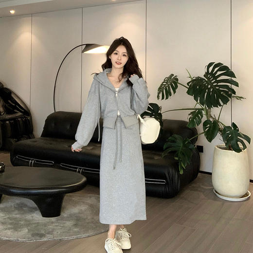 金蘑菇菇 "落跑甜心"/极简轮廓 休闲欧美穿搭细闪舒适套装 商品图2