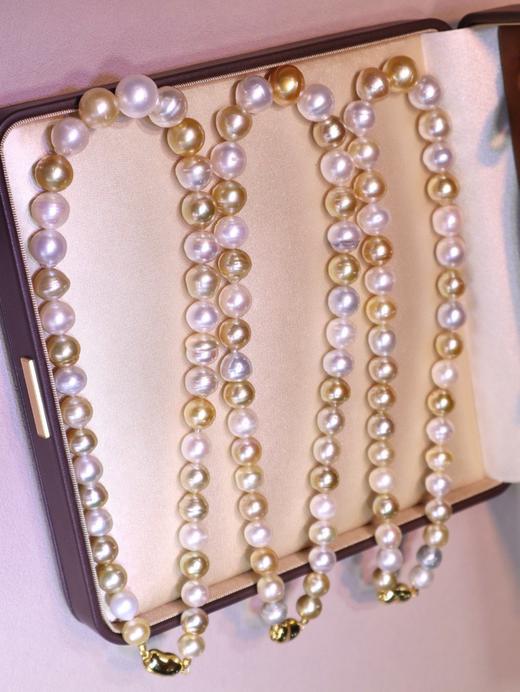 巴洛克金珠澳白混彩项链10-14.5mm 商品图14